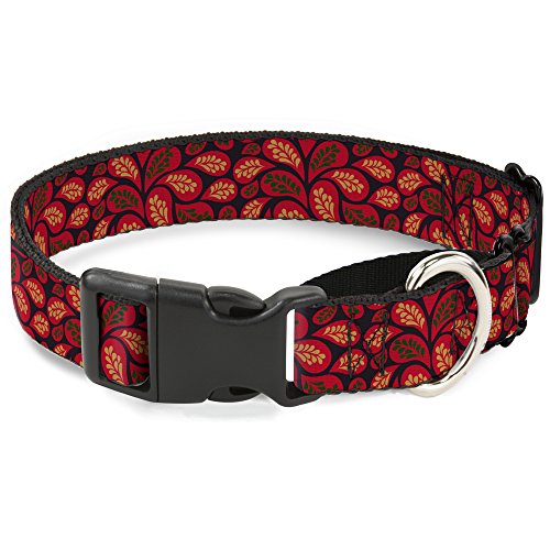 Buckle-Down mgc-w31247-l Blätter Swirl Marine/Burgund Martingale Hundehalsband, groß von Buckle-Down