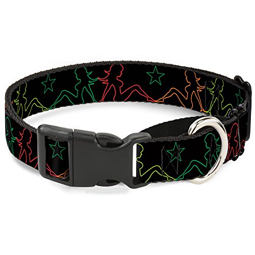 Buckle-Down mgc-w31374-s Schmutzfänger Mädchen mit Star Outline schwarz/Multicolor Martingale Hundehalsband, klein von Buckle-Down