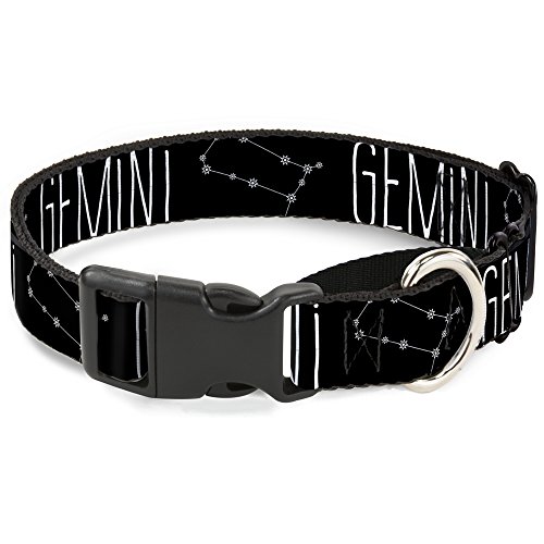 Buckle-Down mgc-w32647-wl Sternzeichen Gemini/Constellation schwarz/weiß Martingale Hundehalsband, groß von Buckle-Down