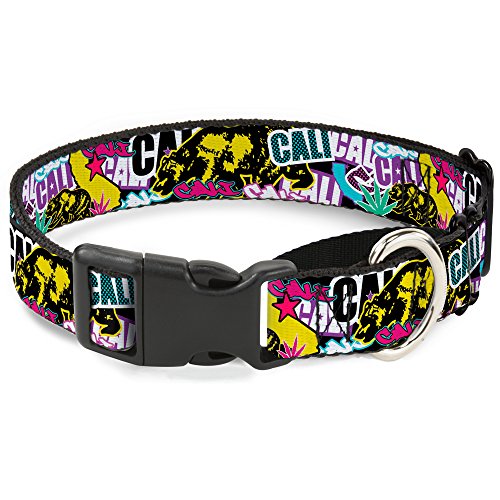 Buckle-Down mgc-w32944-s Cali Bear/Cali Graffiti/Topf Blätter schwarz/Multicolor Martingale Hundehalsband, klein von Buckle-Down