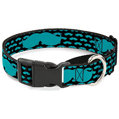 Buckle-Down mgc-w33921-s Schnurrbart Mini/Single Repeat Schwarz/Türkis Martingale Hundehalsband, klein von Buckle-Down