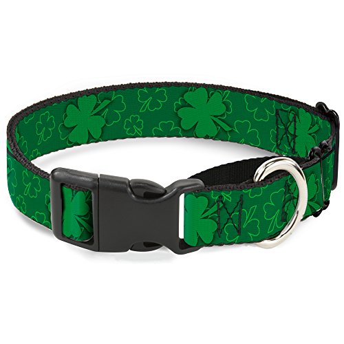 Buckle-Down mgc-w34592-wl St. Pat 's Kleearten scattered2 Outline/solid grünen Martingale Hundehalsband, groß von Buckle-Down