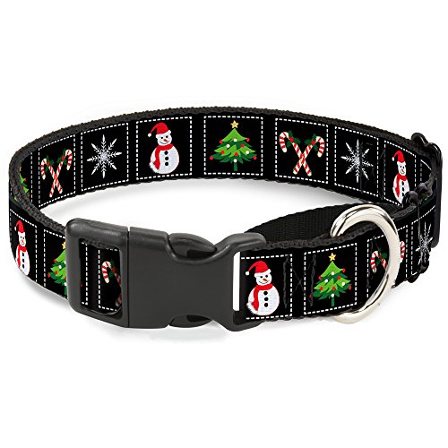 Buckle-down Christmas, Martingale Hundehalsband, 3,8 cm, Schwarz/Weiß/bunt, Wide-fits Neck-small 40–46 cm Buckle-down Christmas, Martingale Hundehalsband, 3,8 cm, Schwarz/Weiß/bunt, Wide-fits Neck-small 40–46 cm von Buckle-Down