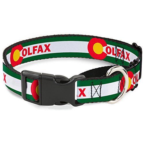 Buckle-down Colfax Martingale Hundehalsband, 3,8 cm, gestreift, Grün, Wide-fits, 32 Neck-Large von Buckle-Down