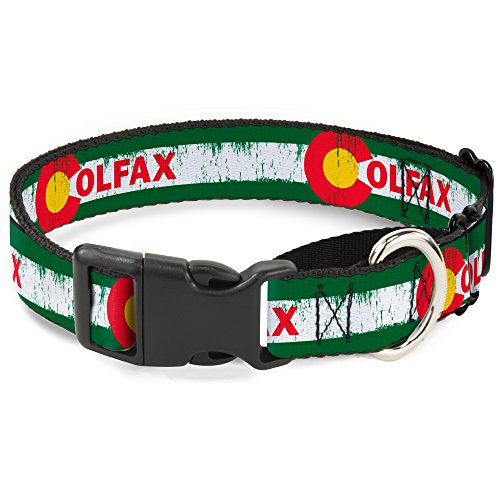 Buckle-down Colfax grün, verwitterte Martingale Hundehalsband, 1 Neck-small Wide-fits 9–15 von Buckle-Down
