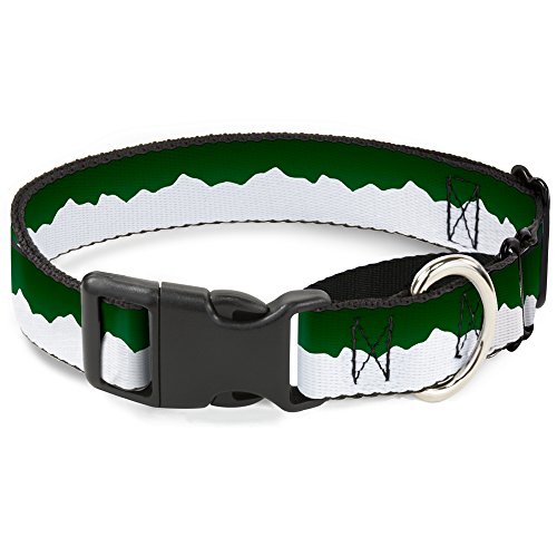 Buckle-down Colorado, Berge, Martingale Hundehalsband, 3,8 cm, Grün/Weiß, Wide-fits, 32 Neck-Large von Buckle-Down