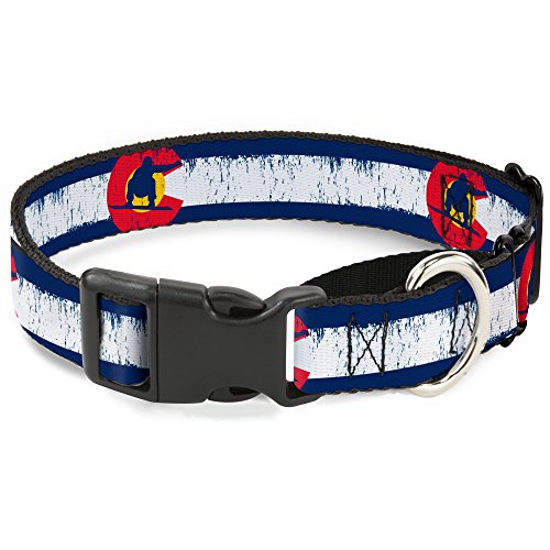Buckle-down Colorado-, Snowboard, verwitterte Martingale Hundehalsband, 1 Wide-fits 15–26 Neck-Large von Buckle-Down