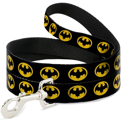 DC Comics Hundeleine mit Batman-Logo von 1989, Schwarz / Gelb, 1,8 m lang, 3,8 cm breit DC Comics Hundeleine mit Batman-Logo von 1989, Schwarz / Gelb, 1,8 m lang, 3,8 cm breit von Buckle-Down