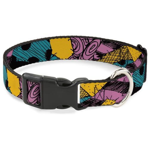 Disney Hundehalsband, Kunststoffschnalle, Nightmare Before Christmas Sally Dress Patchwork, 38,1 bis 61 cm breit Disney Hundehalsband, Kunststoffschnalle, Nightmare Before Christmas Sally Dress Patchwork, 38,1 bis 61 cm breit von Buckle-Down