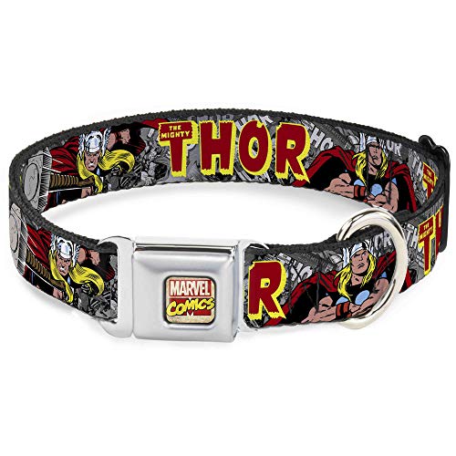 Hundehalsband, Sicherheitsgurtschnalle, The Mighty Thor Action Poses 45,7 bis 81,3 cm breit von Buckle-Down