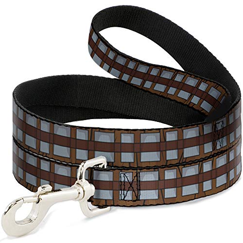 Star Wars Chewbacca Hundeleine, Bandolier Bounding Browns Grey, 1,8 m lang, 2,5 cm breit von Buckle-Down