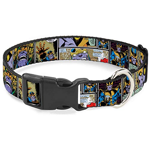 Thanos Hundehalsband, Kunststoff, Comic-Szenenblöcke, 28,9 bis 43,2 cm breit von Buckle-Down