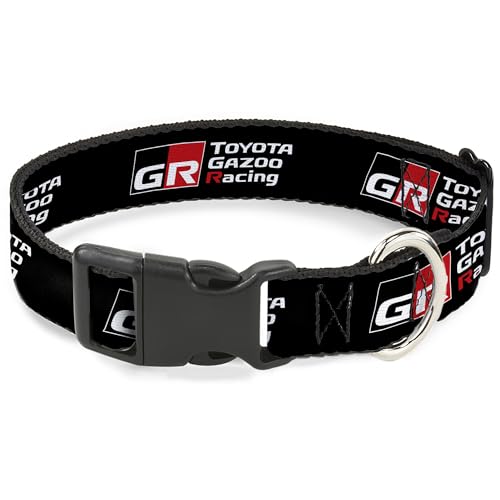 Toyota Hundehalsband, Kunststoffschnalle, Toyota Gazoo Racing GR Nordamerika-Logo, Schwarz/Weiß/Rot, 38,1 bis 61 cm, 2,5 cm breit Toyota Hundehalsband, Kunststoffschnalle, Toyota Gazoo Racing GR Nordamerika-Logo, Schwarz/Weiß/Rot, 38,1 bis 61 cm, 2,5 cm breit von Buckle-Down