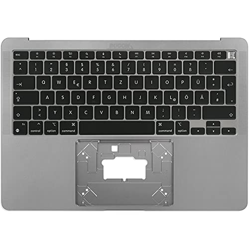 A2337 Topcase Tastatur mit Backlight für Apple MacBook Air 13" Retina M1 2020 deutsch Grau von Bucom