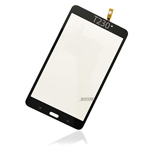 Bucom Display Front Glas 7 Zoll für Samsung Galaxy Tab 4 SM- T230 WiFi Glass Touch Screen Scheibe Digitizer schwarz von Bucom