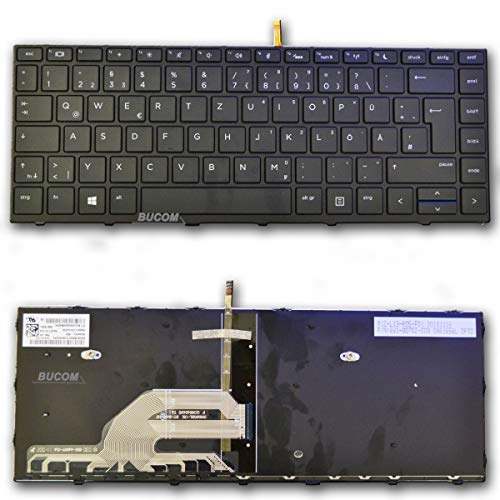 Bucom Tastatur für HP Probook Notebook 430 G5 440 445 mit Backlight deutsch Keyboard von Bucom