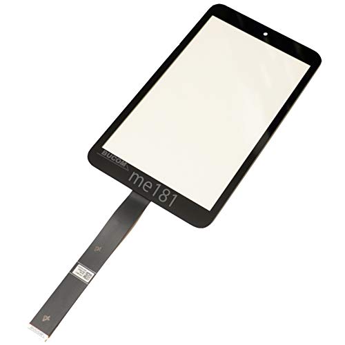 Bucom Touchscreen Ersatz Front Display Glas kompatibel mit Asus Memo Pad 8 ME181 ME181C Scheibe schwarz Selbstklebend von Bucom