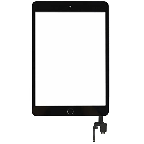 Display Glas für Ipad Mini 3 IC Chip Touch Home Button Screen Front Scheibe Digitizer schwarz A1599 A1600 von Bucom