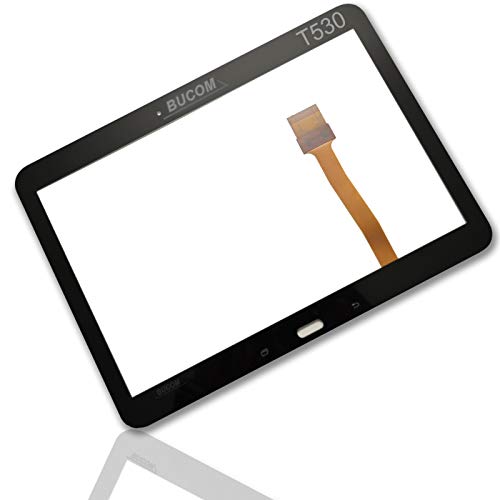 Display Glas für Samsung Galaxy Tab 4 10.1 T530 T535 Touchscreen Front Digitizer Scheibe + Kleber schwarz von Bucom