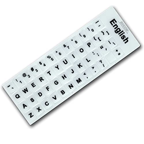 Bucom Englische UK Tastatur Aufkleber Layout für Keyboard Key Stick weiß Notebook PC Laptop Tasten Kleber Bucom Englische UK Tastatur Aufkleber Layout für Keyboard Key Stick weiß Notebook PC Laptop Tasten Kleber von Bucom