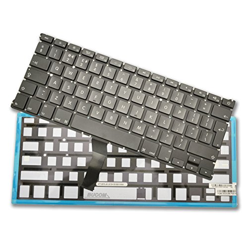 Tastatur Kompatibel mit Apple MacBook Air 13" A1369 A1466 UK QWERTY mit Backlight 2011 Keyboard von Bucom