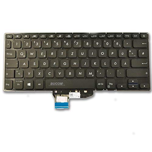 Tastatur für Asus VivoBook S14 S430FA S430FN S430UA X430FA X430FN X430UA Schwarz mit Backlight von Bucom