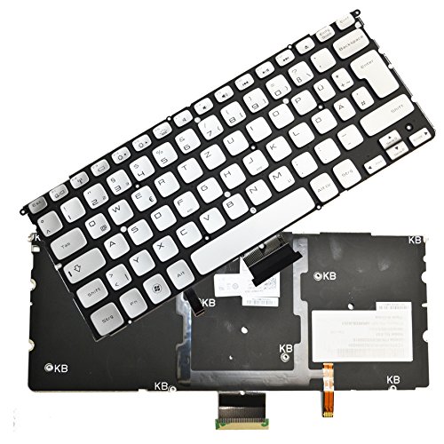 Tastatur für Dell Studio XPS 14z L412z 15z L511z L512z mit Backlight DE Keyboard Silber von Bucom