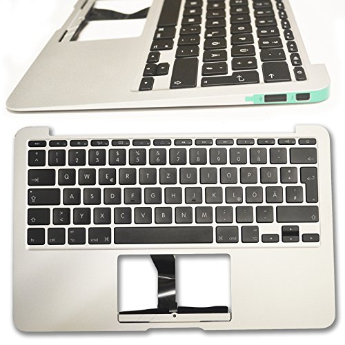 Topcase Handauflage Palmrest mit Tastatur und Backlight kompatibel mit MacBook Air 11" A1465 A1370 2013 2014 2015 DE von Bucom