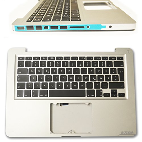 Topcase Handauflage Palmrest mit Tastatur und Backlight kompatibel mit MacBook Pro A1278 2011 2012 DE von Bucom