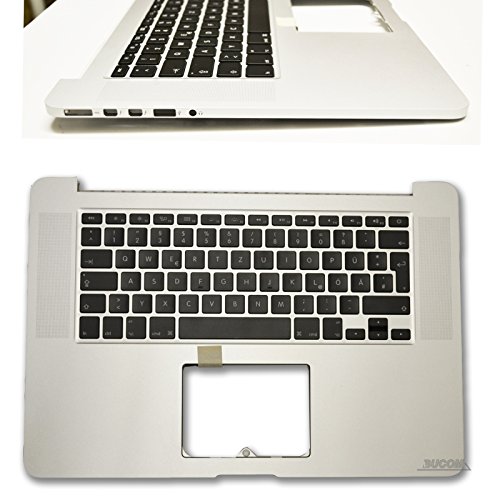 Topcase kompatibel mit MacBook Pro Retina 15" A1398 DE Handauflage Tastatur mit Backlight Mitte 2012 2013 von Bucom