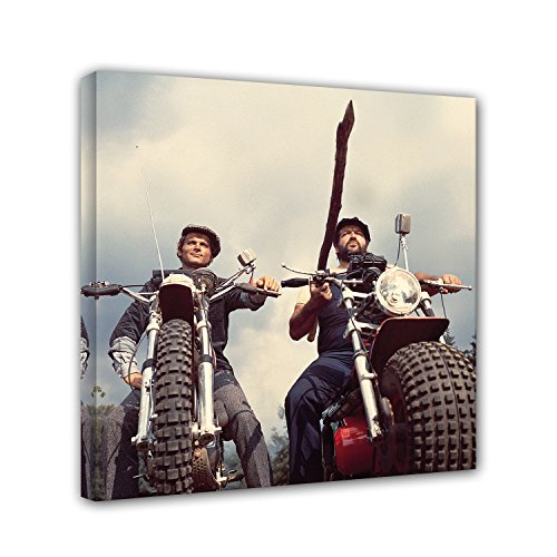 Bud Spencer Terence Hill - Zwei wie Pech und Schwefel - Motorrad - Leinwand (40 x 40 cm) von Bud Spencer