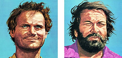 Bud Spencer und Terence Hill - Glasbild-Set (2 Glasbilder à 20X20cm) von Bud Spencer