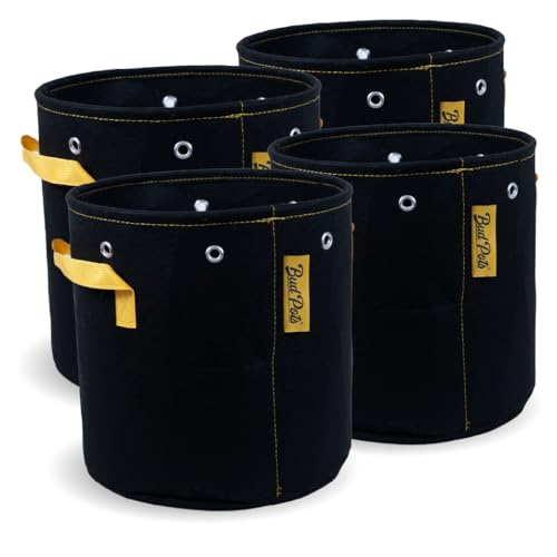 BudPots 5Ga – 4 Stück, verstärkte LST-Trainingsstofftöpfe, 8 Trainingstüllen, metallgefütterte, Nicht zusammenklappbare Oberseite, ultradickes 400 g/m² recyceltes Polyester, hält 5+ Jahre BudPots 5Ga – 4 Stück, verstärkte LST-Trainingsstofftöpfe, 8 Trainingstüllen, metallgefütterte, Nicht zusammenklappbare Oberseite, ultradickes 400 g/m² recyceltes Polyester, hält 5+ Jahre von BudTrainer