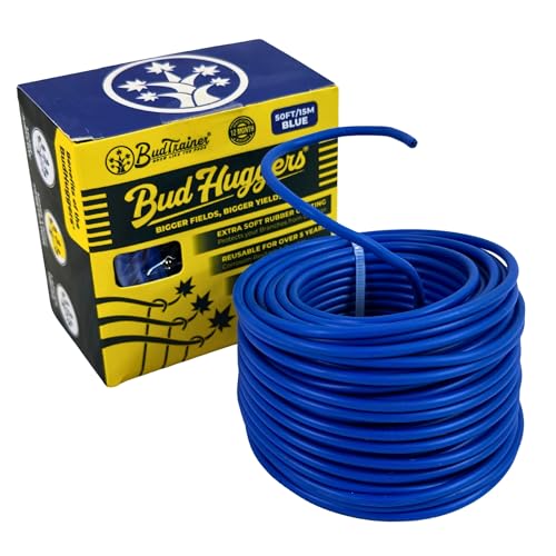 BudTrainer BudHuggers für optimales Pflanzentraining | 15 m | 3 mm dicke Gartendrahtbinder | flexibel und langlebig | Gummi-Pflanzenbinder für größere Knospen, stärkere Äste und größere Vordächer | von BudTrainer