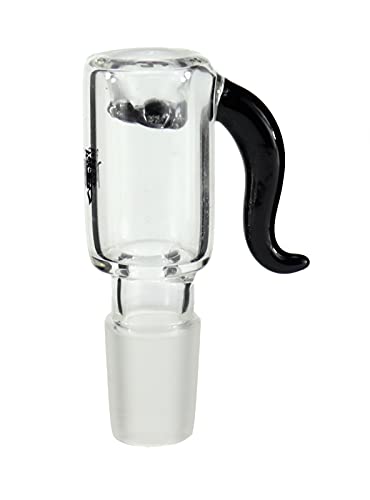 Budawi® 18,8er Glaskopf mit Glassieb Glas Kopf Glasbong transparent schwarz von Budawi