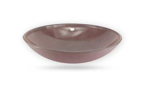 Budawi® Glas Brunnenschale Ø 40 cm – lila Dekoschale für Zimmerbrunnen, Nebler, Obst oder Deko – runde Glasschale als Brunnenbasis oder Wohnaccessoire (2) von Budawi