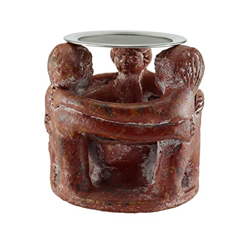 Budawi® Räucherstövchen Freundeskreis 3 Figuren Duftstövchen aus Ton inkl. Sieb von Budawi