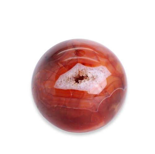 budawi® Einzigartige Karneol Deko Kugel – Natürlicher Edelstein für Harmonie Chakra Sammlung Feng Shui Geschenk Einzelstück von Budawi