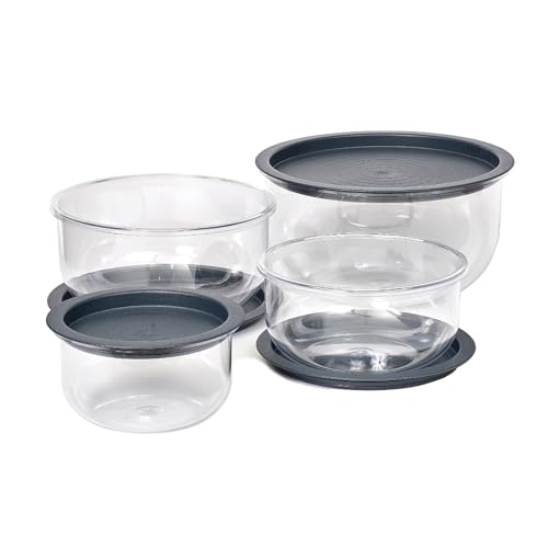 Buddeez 8-teiliges Tritan-Schüssel-Set mit 4 Press-to-Seal Deckeln - Kunststoff, Klassisch, Rund, 1.5 Quart, Luftdicht, Spülmaschinenfest Buddeez 8-teiliges Tritan-Schüssel-Set mit 4 Press-to-Seal Deckeln - Kunststoff, Klassisch, Rund, 1.5 Quart, Luftdicht, Spülmaschinenfest von Buddeez