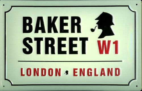 Buddel-Bini Versand Blechschild Baker Street London Strassenschild Blech Schild Souvenir Andenken von Buddel-Bini Versand