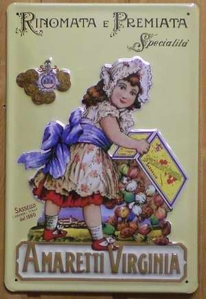 Buddel-Bini Versand Blechschild Nostalgieschild Amaretti Virginia von Buddel-Bini Versand