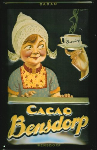 Buddel-Bini Versand Blechschild Nostalgieschild Cacao Bensdorp Kakao Holland Schild Retro Werbeschild Replika Buddel-Bini Versand Blechschild Nostalgieschild Cacao Bensdorp Kakao Holland Schild Retro Werbeschild Replika von Buddel-Bini Versand