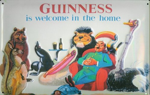 Buddel-Bini Versand Blechschild Nostalgieschild Guinness is Welcome in The Home Tiere Löwe Schild Bierwerbung Strauß Buddel-Bini Versand Blechschild Nostalgieschild Guinness is Welcome in The Home Tiere Löwe Schild Bierwerbung Strauß von Buddel-Bini Versand