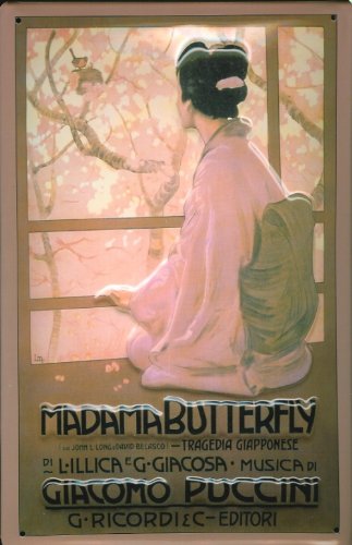 Buddel-Bini Versand Blechschild Nostalgieschild Madama Butterfly Puccini Oper Buddel-Bini Versand Blechschild Nostalgieschild Madama Butterfly Puccini Oper von Buddel-Bini Versand