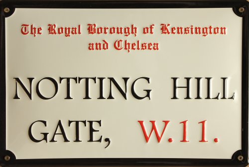 Buddel-Bini Versand Blechschild Nostalgieschild Notting Hill Gate London Strassenschild tin Street Sign Buddel-Bini Versand Blechschild Nostalgieschild Notting Hill Gate London Strassenschild tin Street Sign von Buddel-Bini Versand