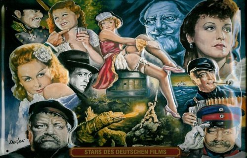 Buddel-Bini Versand Blechschild Nostalgieschild Stars des Deutschen Films Filmplakat Retro Schild Vintage Poster von Buddel-Bini Versand