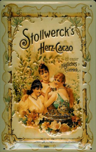 Buddel-Bini Versand Blechschild Stollwerck Herz Cacao Kakao Nostalgieschild Schild Retro Werbeschild Replika Buddel-Bini Versand Blechschild Stollwerck Herz Cacao Kakao Nostalgieschild Schild Retro Werbeschild Replika von Buddel-Bini Versand
