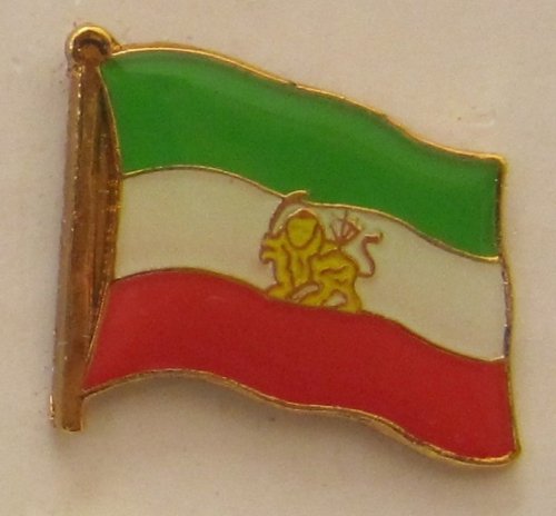 Buddel-Bini Versand Iran mit Löwe Iran Royal Pin Anstecker Flagge Fahne Nationalflagge Flaggenpin Badge Button Flaggen Clip Anstecknadel von Buddel-Bini Versand