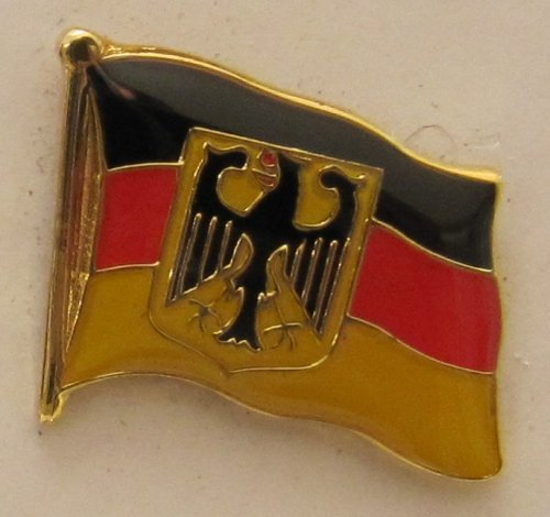 Buddel-Bini Versand Pin Anstecker Flagge Fahne Deutschland Dienstflagge Staatsflagge Adler Bundesadler Flaggenpin Badge Button Flaggen Clip Anstecknadel von Buddel-Bini Versand
