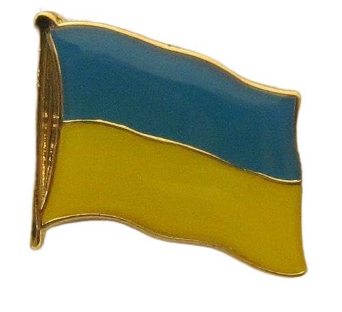 Buddel-Bini Versand Pin Anstecker Flagge Fahne Ukraine Nationalflagge Flaggenpin Badge Button Flaggen Clip Anstecknadel von Buddel-Bini Versand